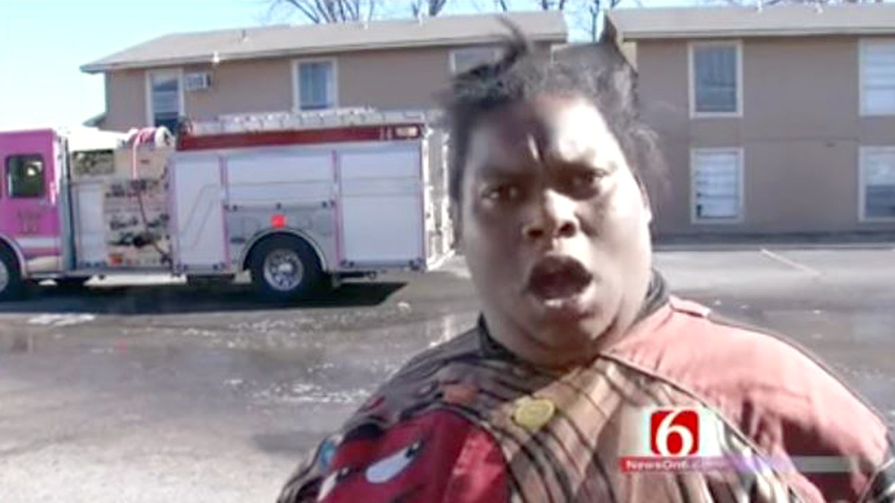 Here's how you give an interview after escaping an apartment fire