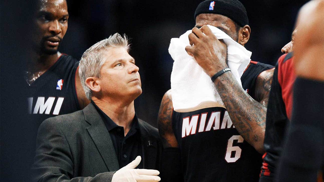 Throw in the towel! LeBron exits OKC game a bloody mess