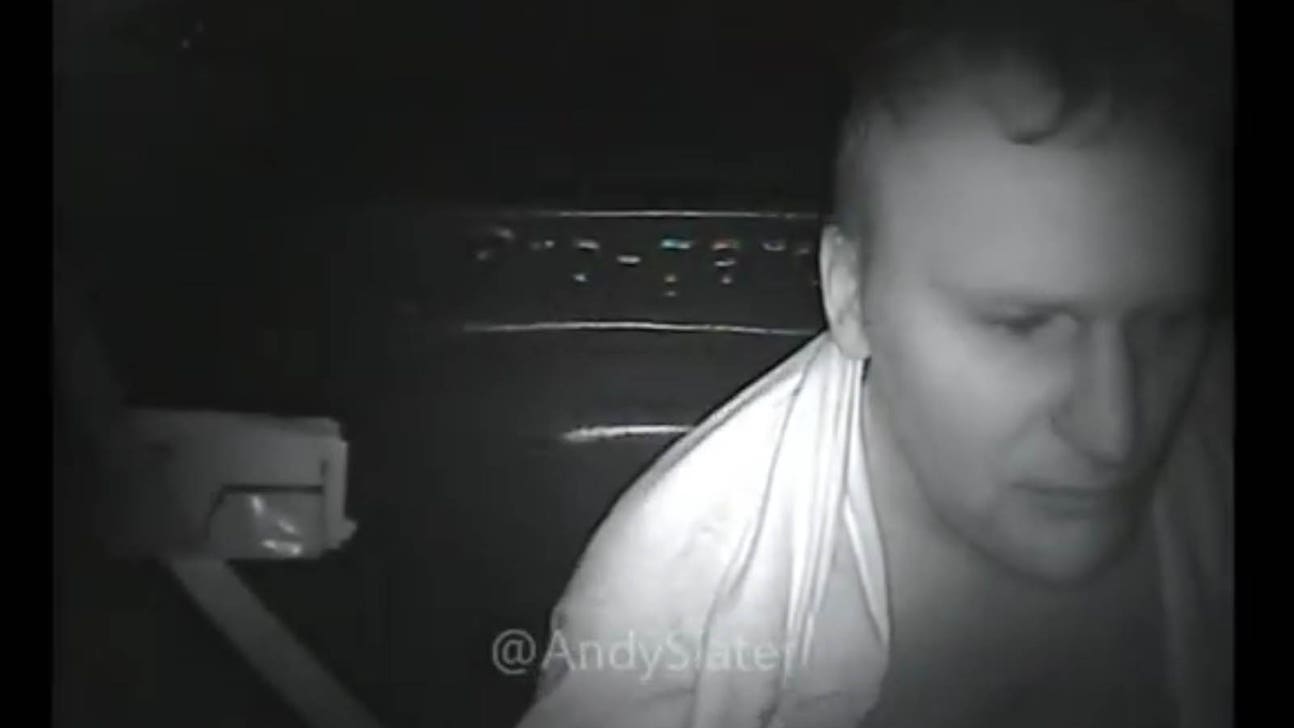 Video shows Rob Konrad with authorities after surviving swim to shore