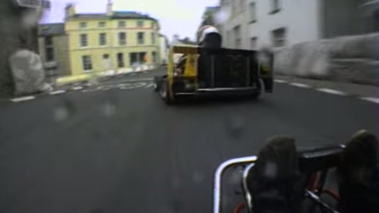 Insane onboard of a go-kart race around the Isle of Man