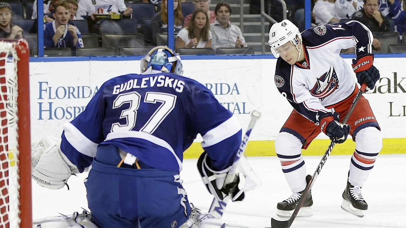 Gudlevskis wins NHL debut as TB tops Columbus 3-2