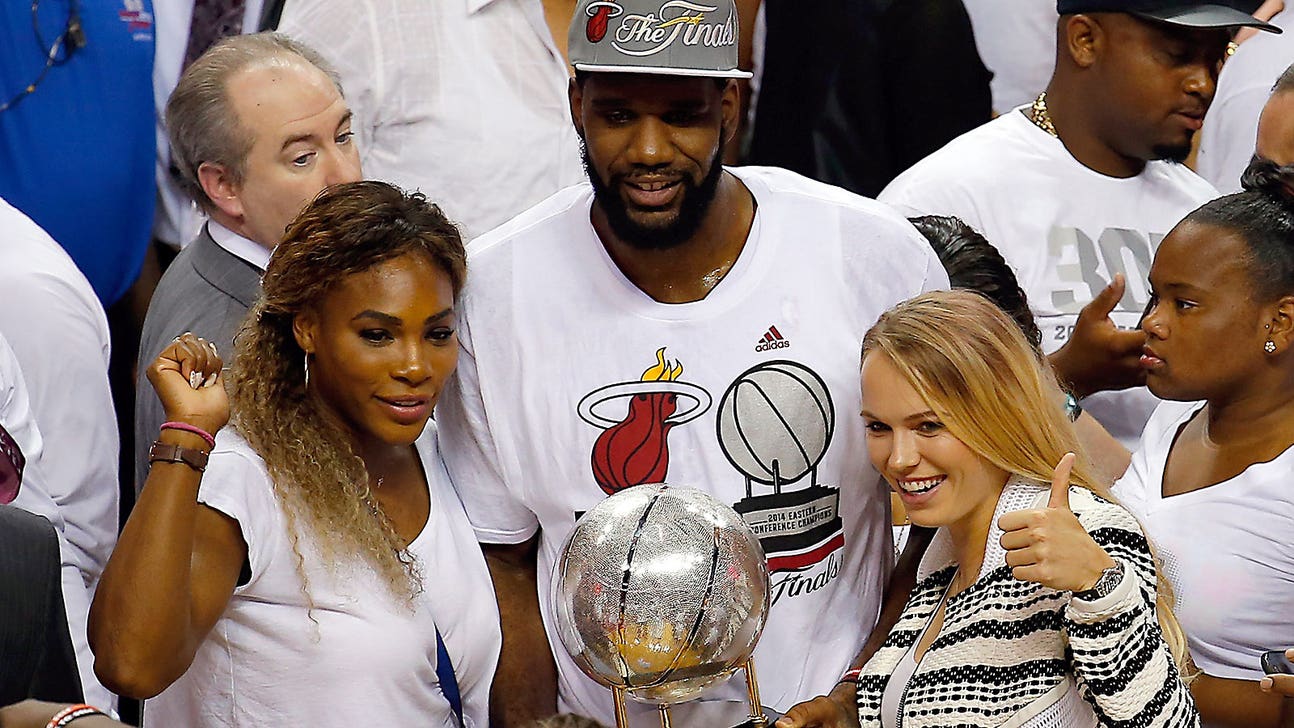 Caroline Wozniacki, Serena Williams watch Heat reach NBA Finals