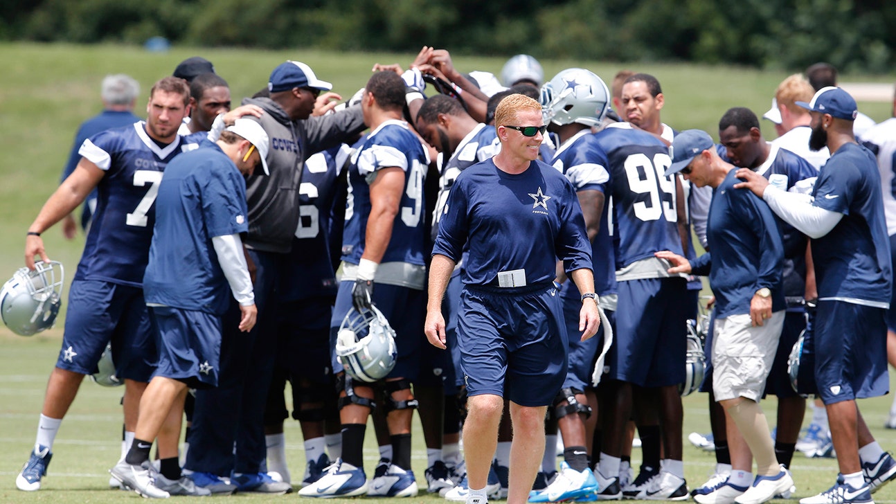 Why are Cowboys tight ends wearing swim goggles during drills?