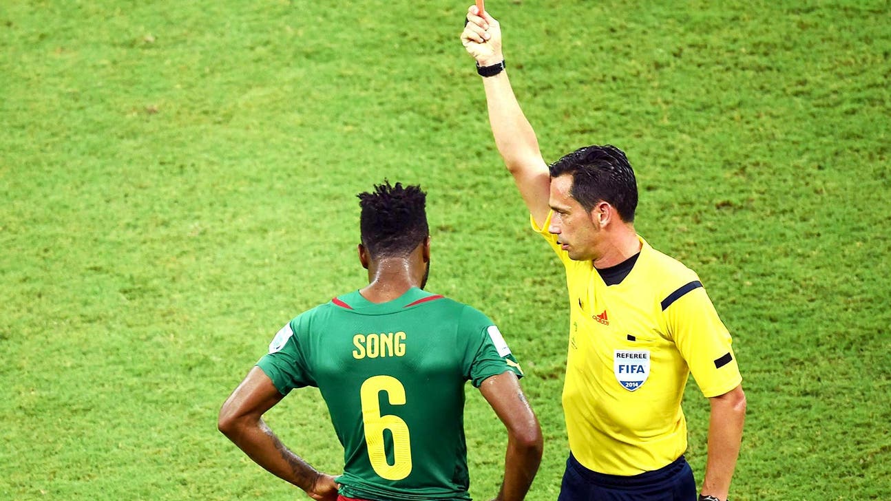 Cameroon midfielder Song banned for three matches for Mandzukic elbow