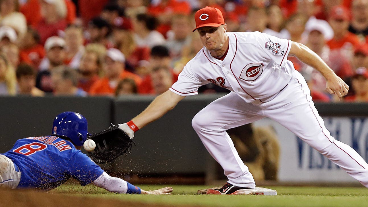 Jay Bruce's bat outweighs defensive lapse at first as Reds down Cubs