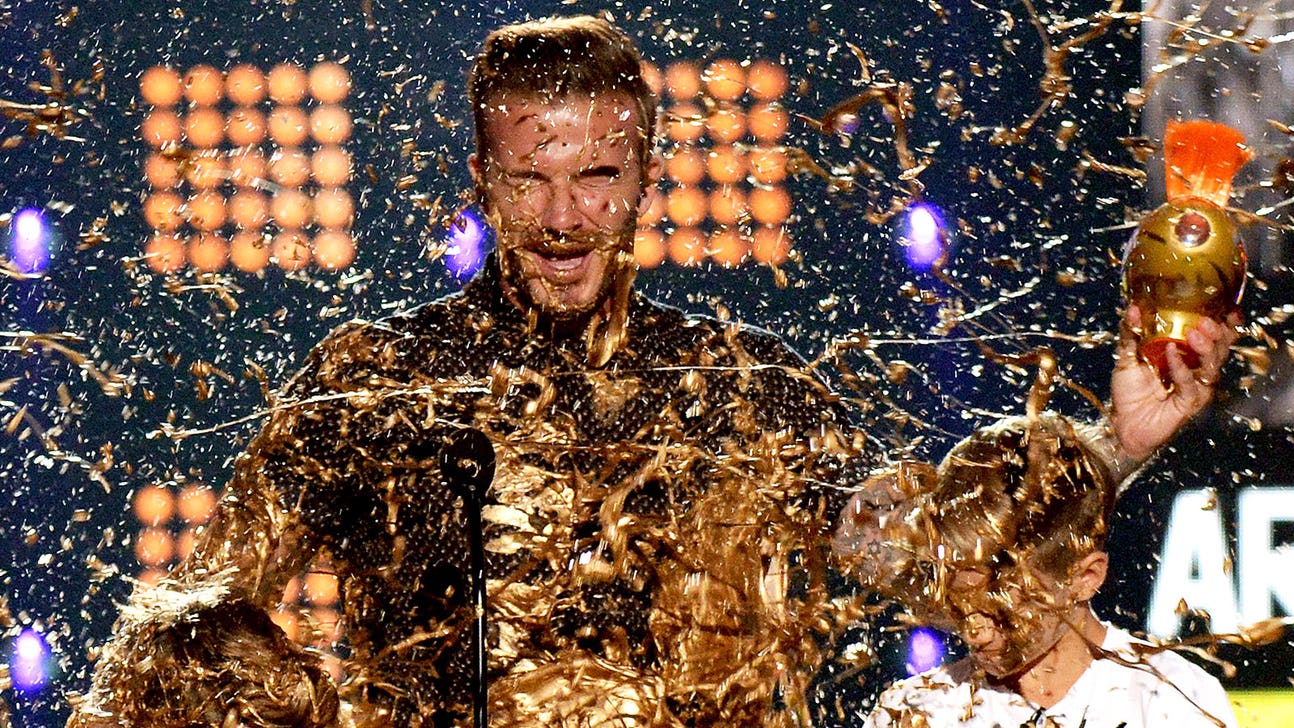 WATCH: David Beckham gets slimed at Nickelodeon awards