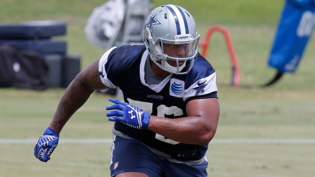 Cowboys banner flies over Eagles practice