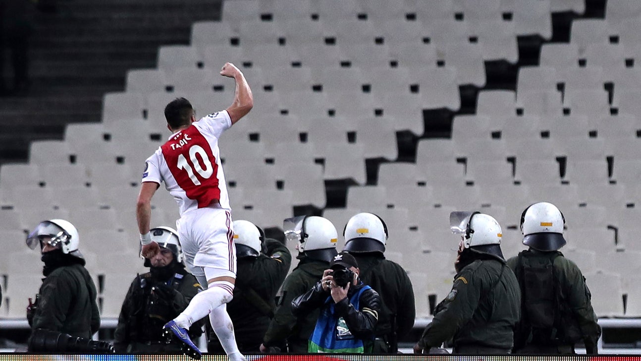 Ajax rejoins Champions League elite with 2-0 win at AEK