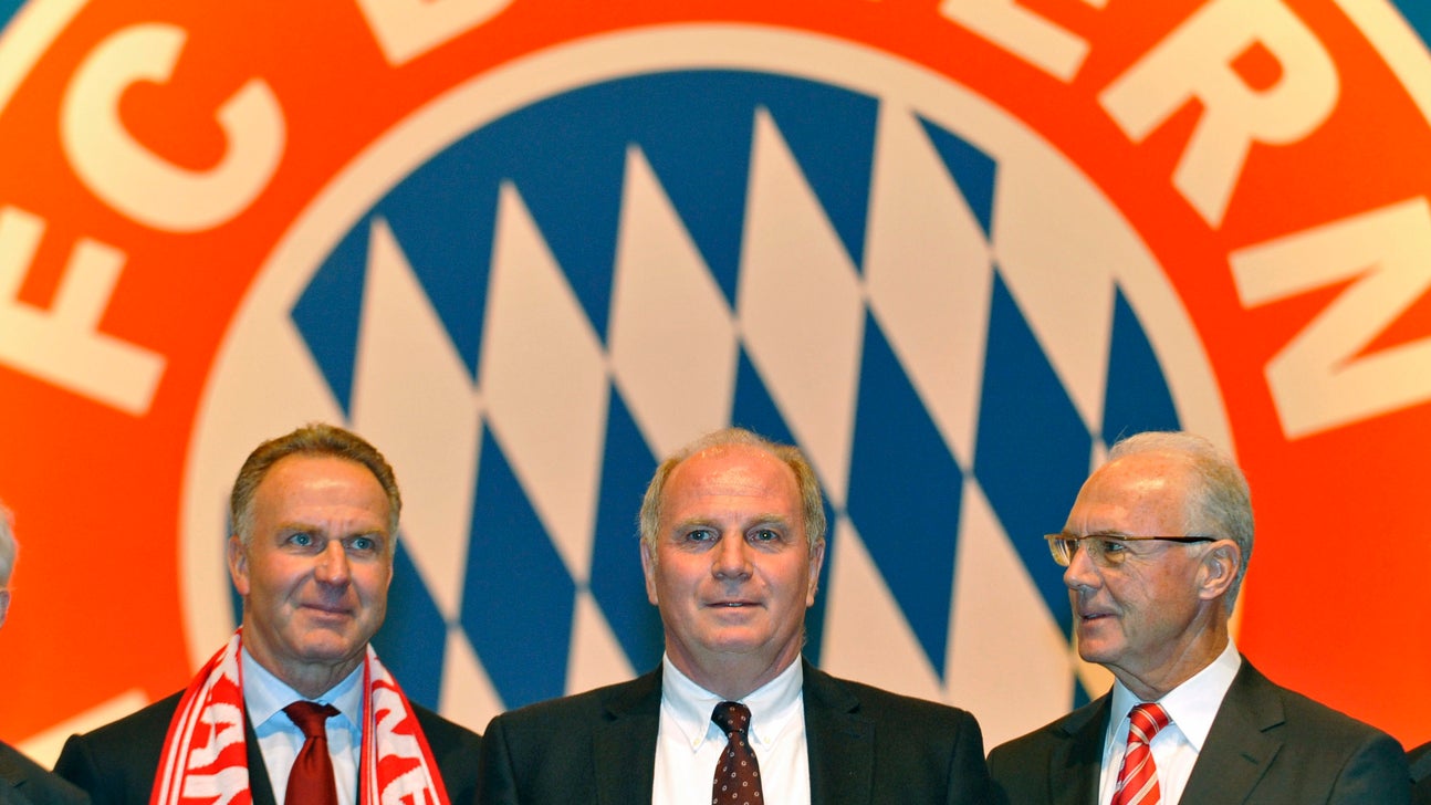Bayern Munich celebrating 40 years of Uli Hoeness as manager