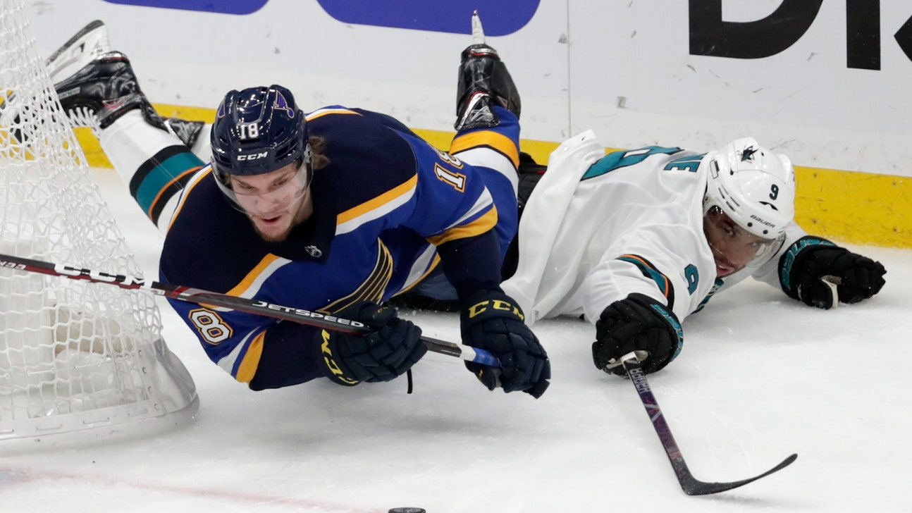 The Latest: Blues’ Fabbri takes ice for warmups for Game 2
