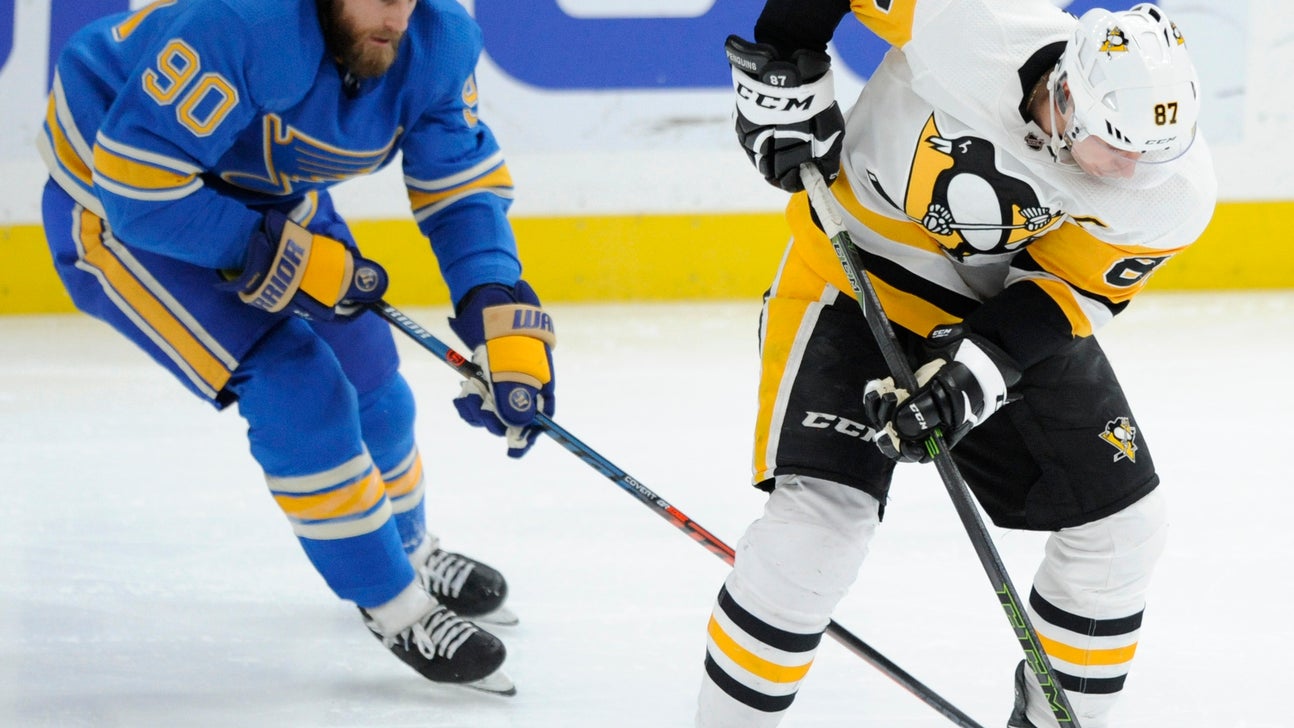 Crosby’s 4 points lead streaking Penguins past Blues 6-1