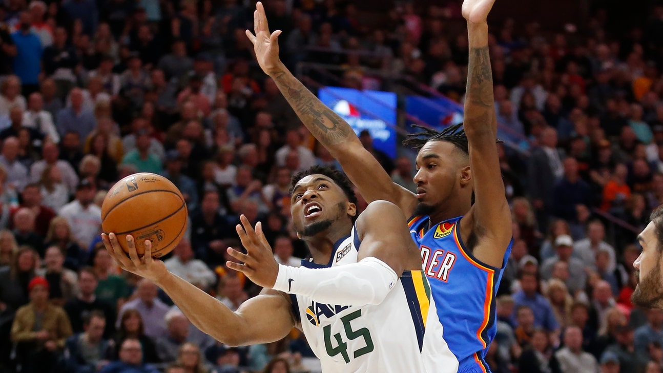 Mitchell has 32 and 12, leads Jazz over Thunder 100-95
