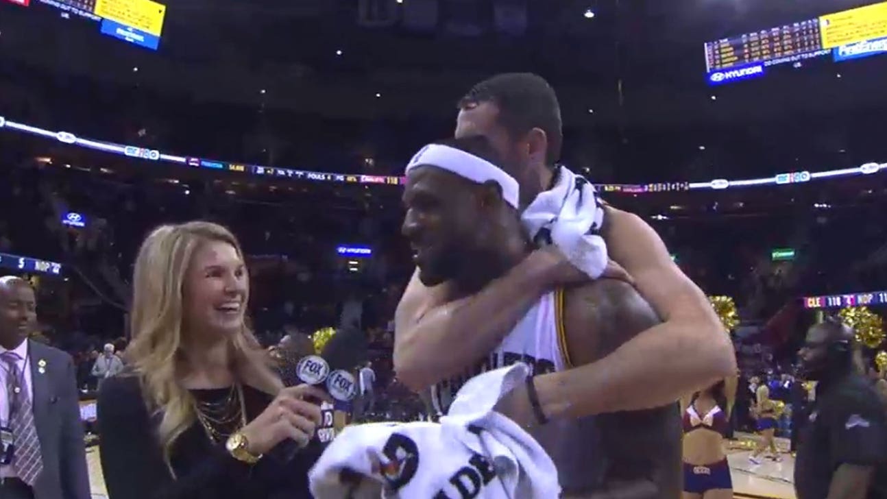 Love, Waiters crash Kyrie-LeBron postgame interview with epic videobomb