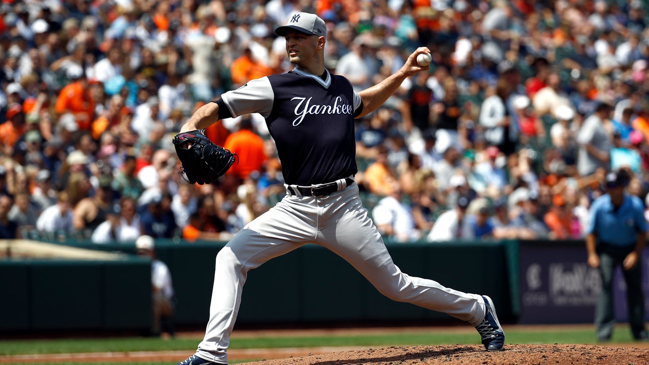 Yankees’ 4 HRs carry Happ to 10-3 win over Orioles in Game 1