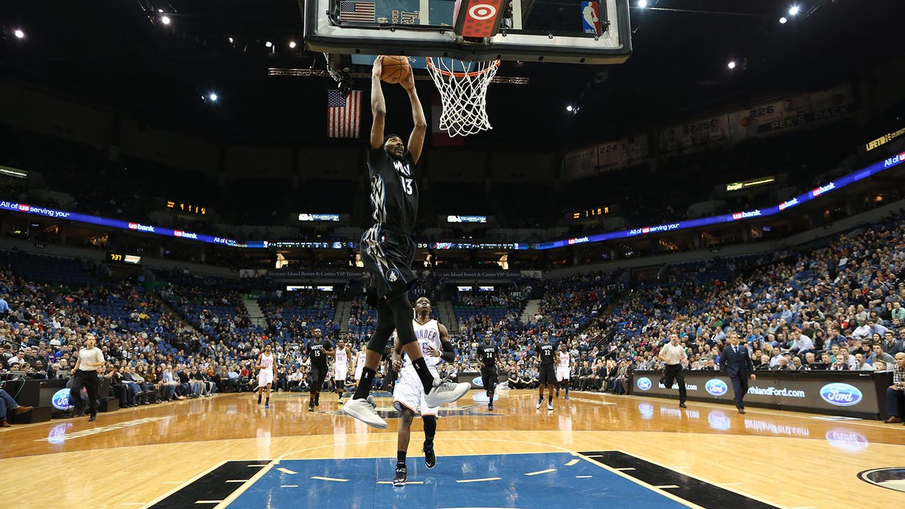 Count the steps Corey Brewer takes on his way to dunk