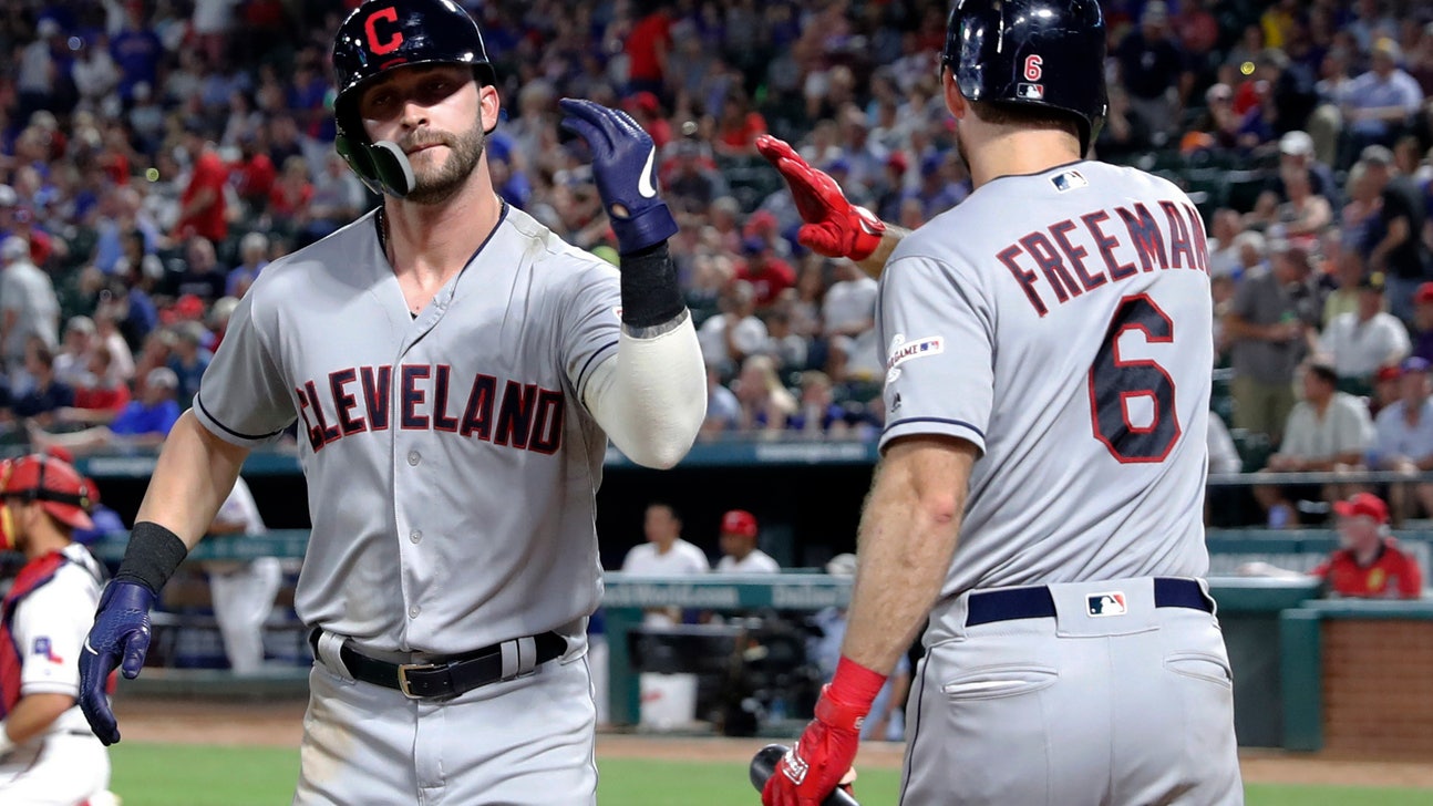 Indians hit 3 straight HRs, Plesac shuts down Rangers, 10-3