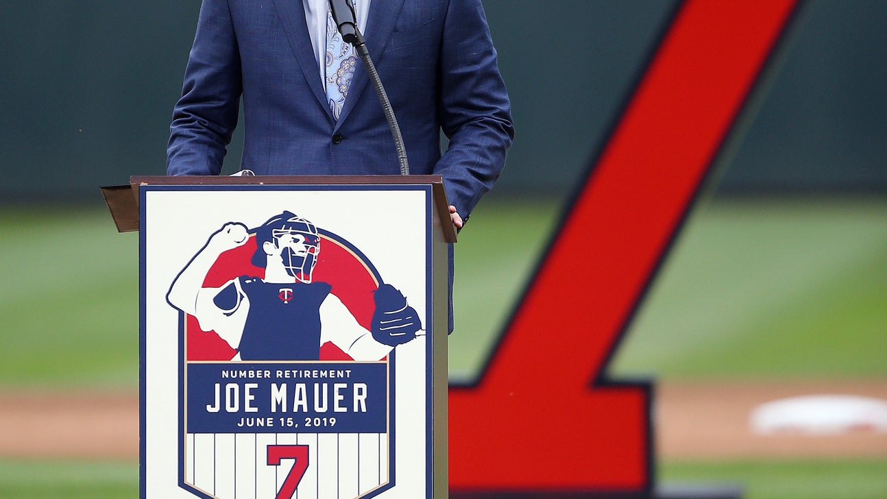 Twins hang Joe Mauer's No. 7 with other franchise greats