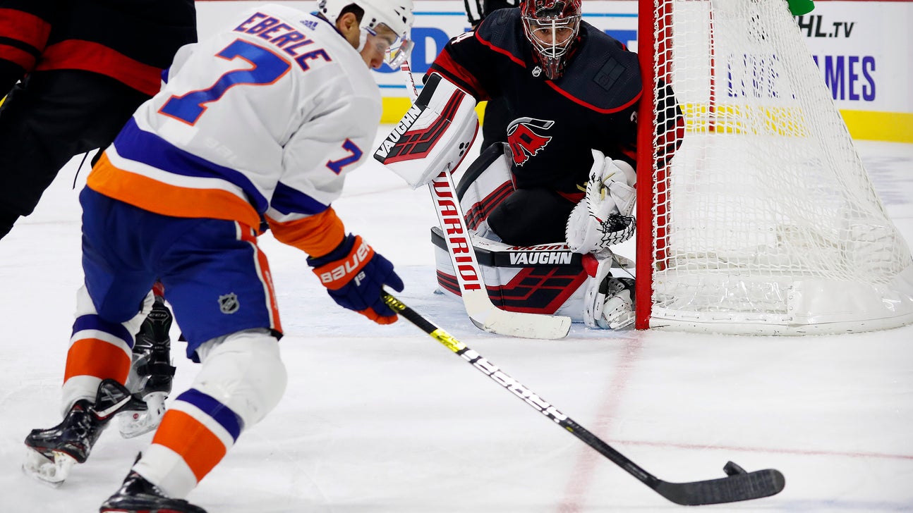 Carolina beats Isles 5-2 for best start in franchise history