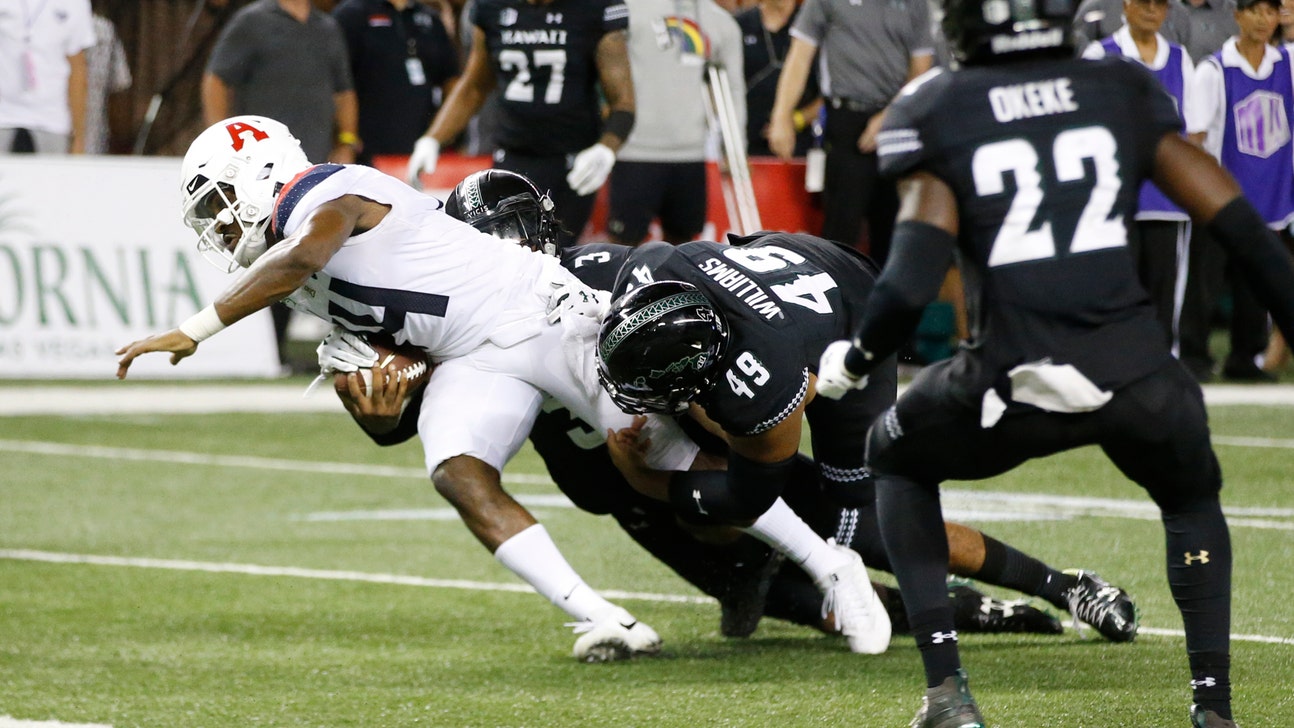 Byrd's 4 TD night leads Hawaii past Arizona 45-38