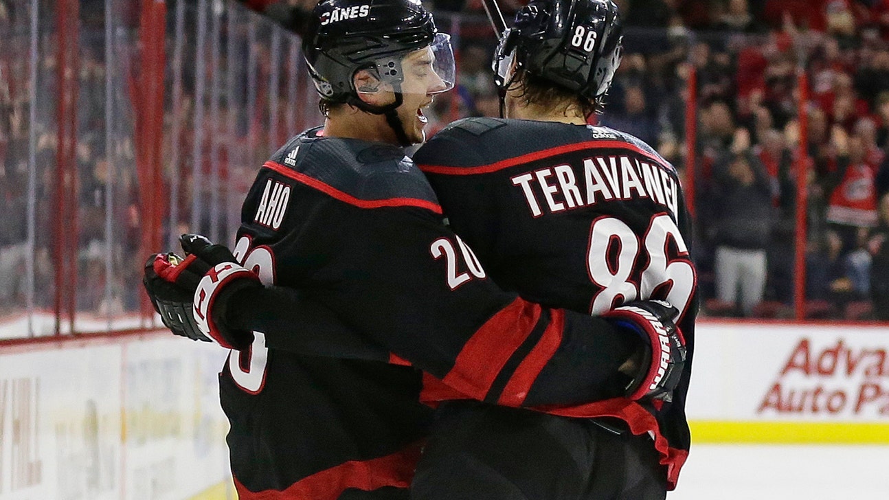 Aho’s goal, assist lead surging Hurricanes past Blues 5-2