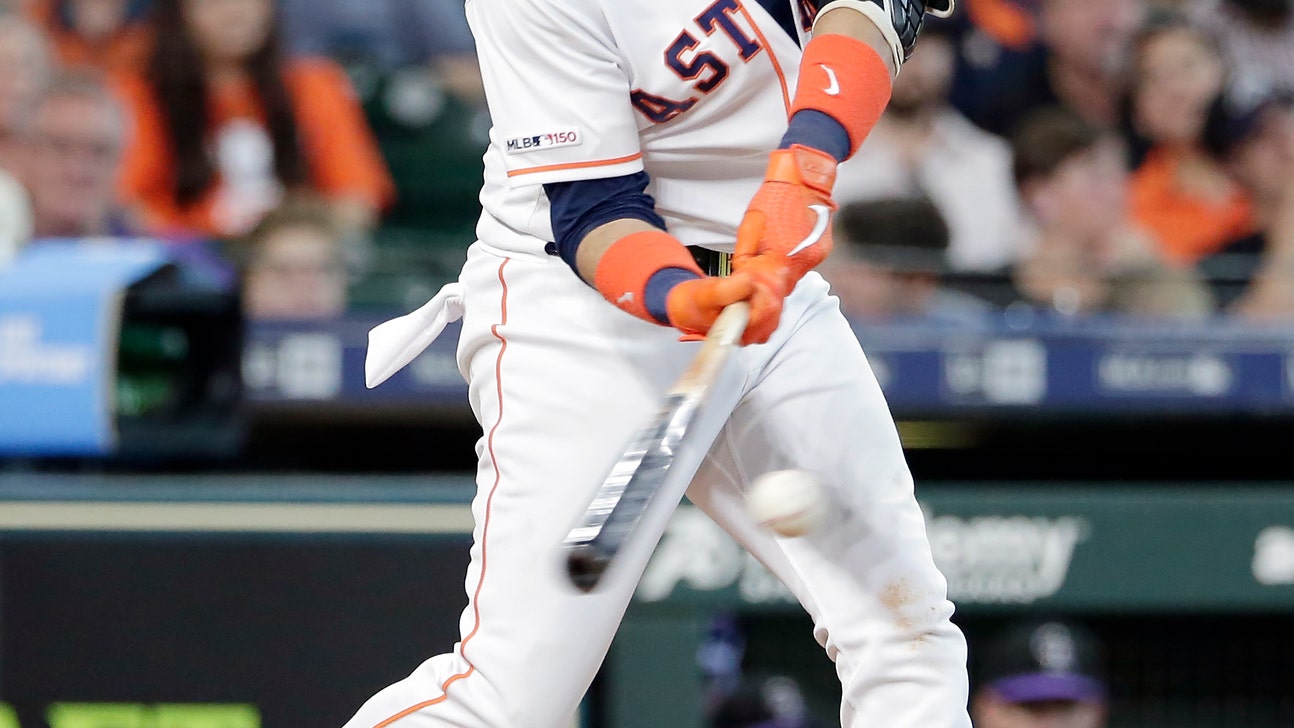 Gurriel 8 RBIs, Cole wins 10th in row, Astros rout Rockies