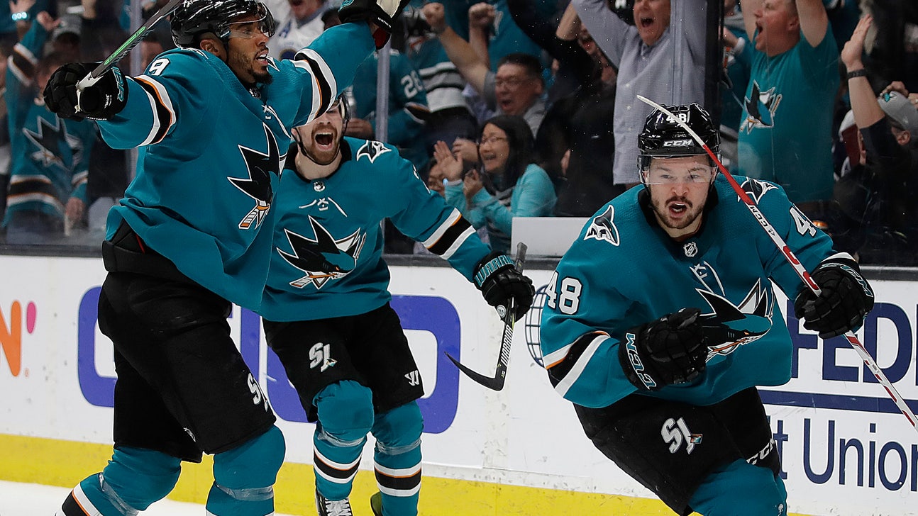Hertl scores 2, Sharks beat Avalanche 2-1 in Game 5