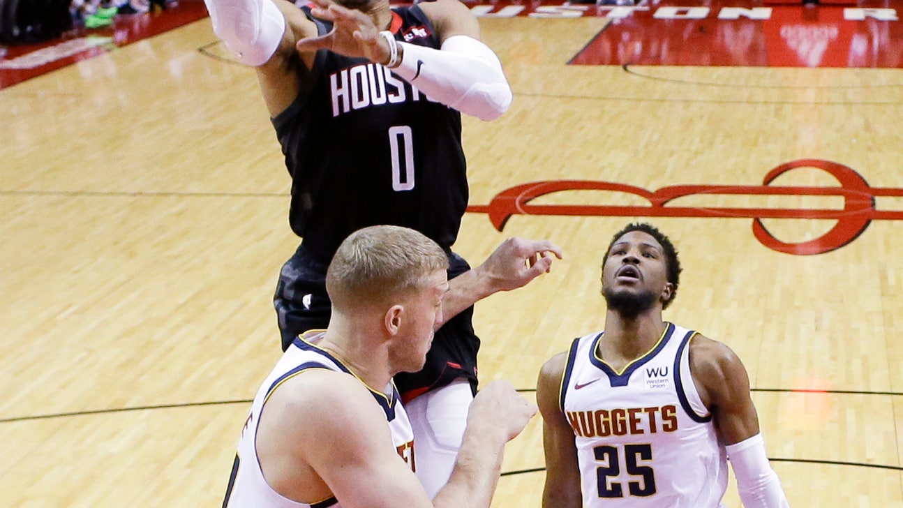 Harden has 35 as Rockets down Nuggets 130-104