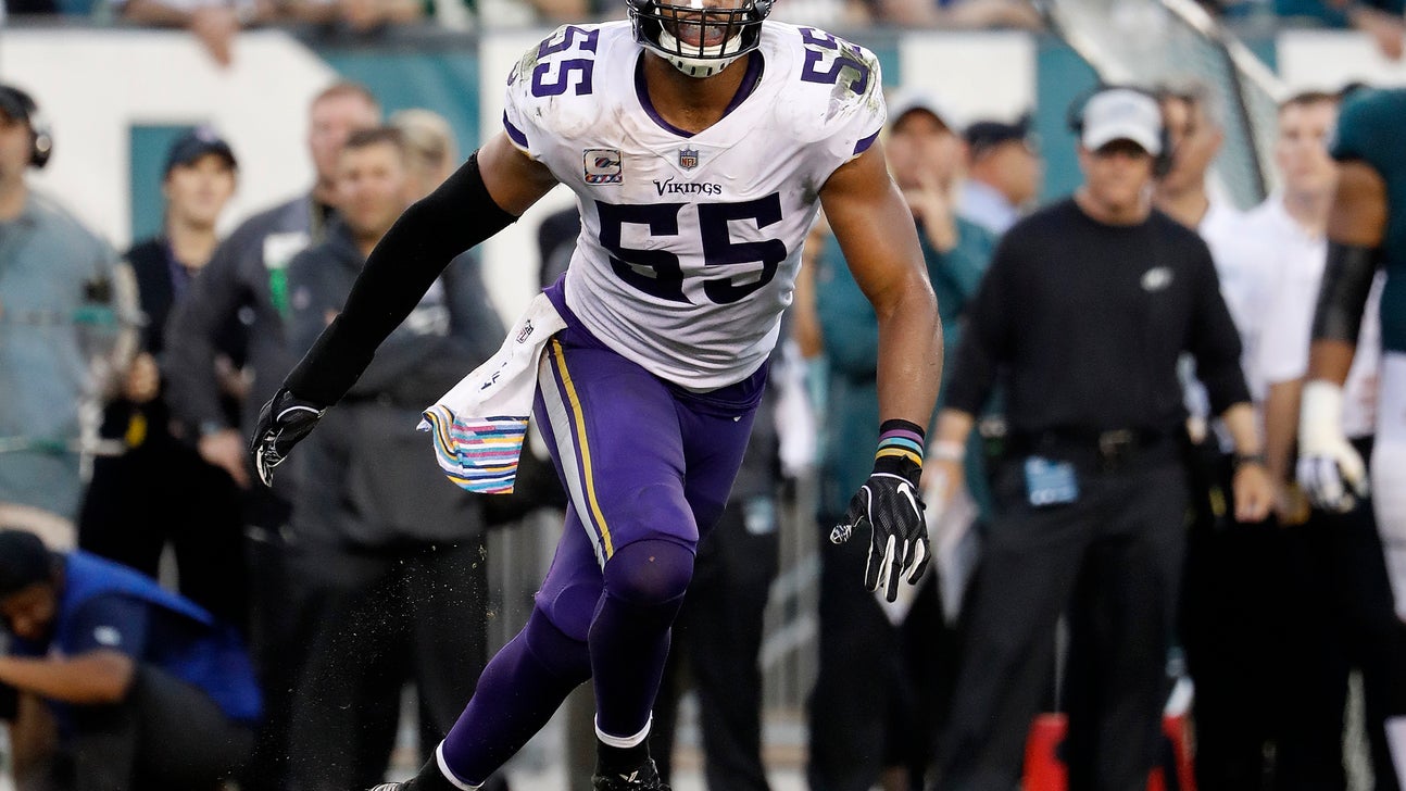 AP source: Vikings keep LB Barr in place on 5-year deal