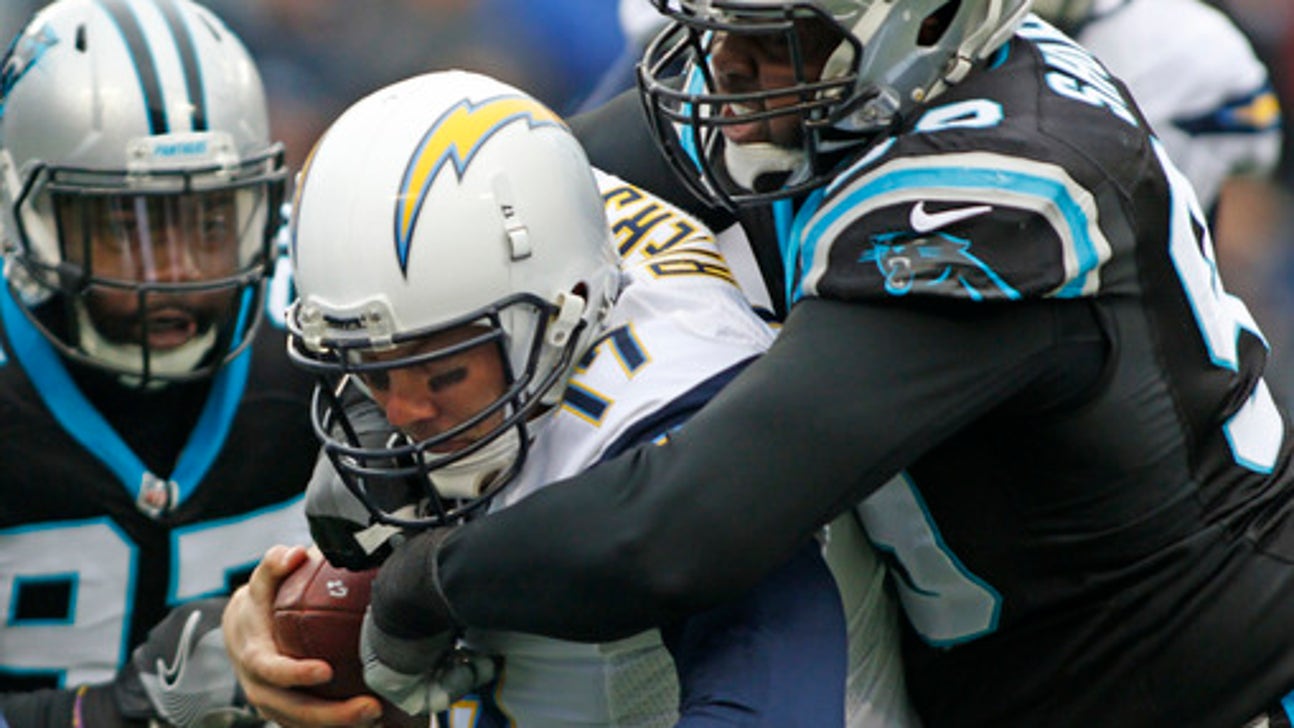 Panthers move into first place in NFL in sacks