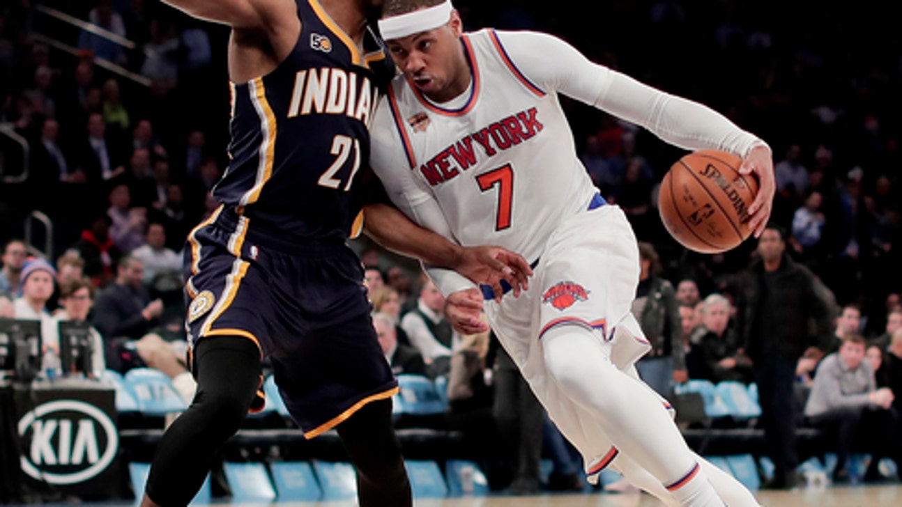 Anthony scores 35, Knicks rally past Pacers to end skid at 3 (Dec 20, 2016)