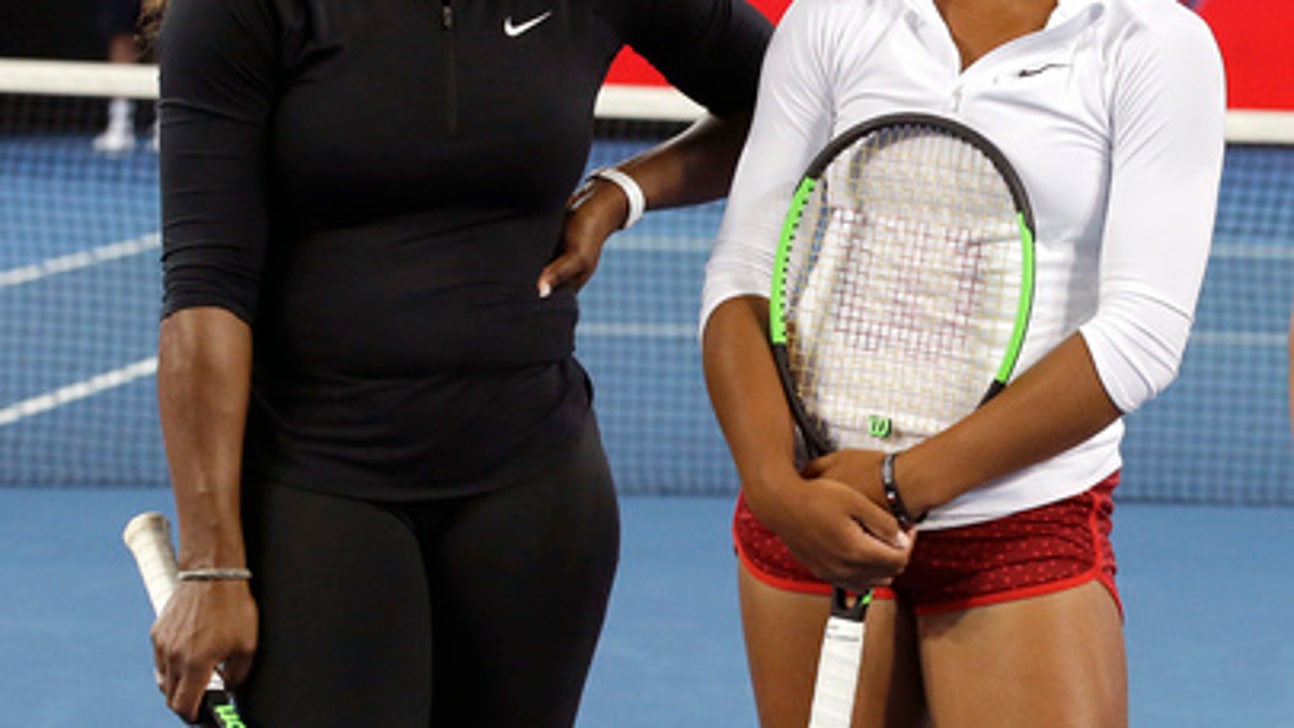 Best day ever: Destanee hits with Serena, her inspiration