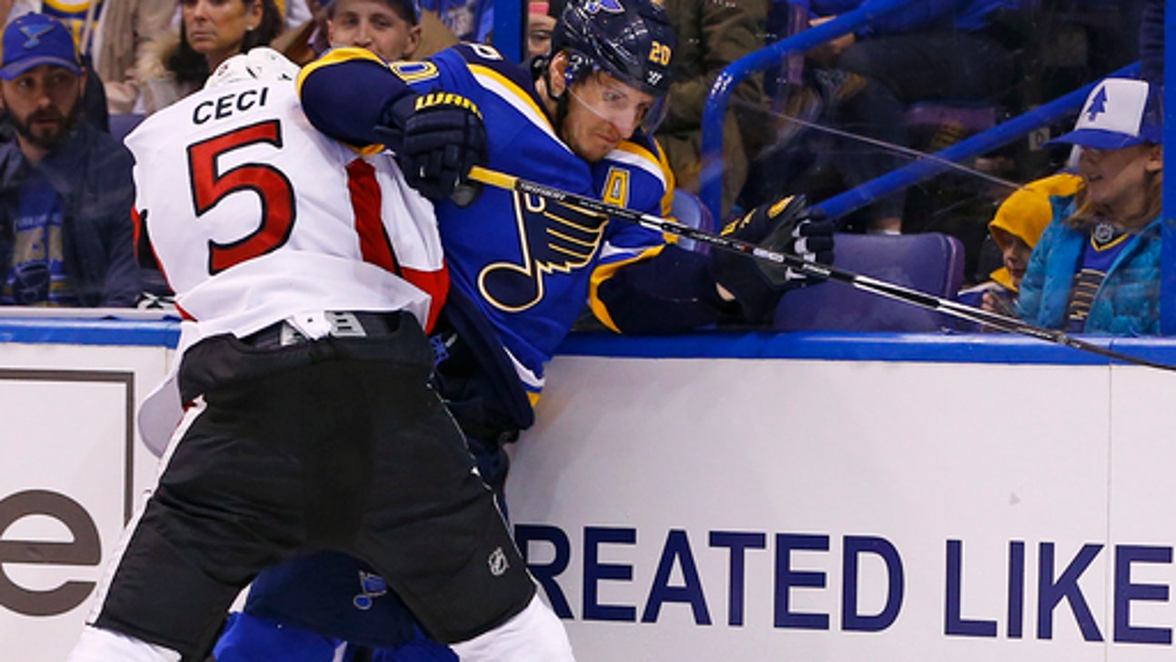 Hoffman, Stone score twice each; Senators beat Blues 6-4 (Jan 17, 2017)