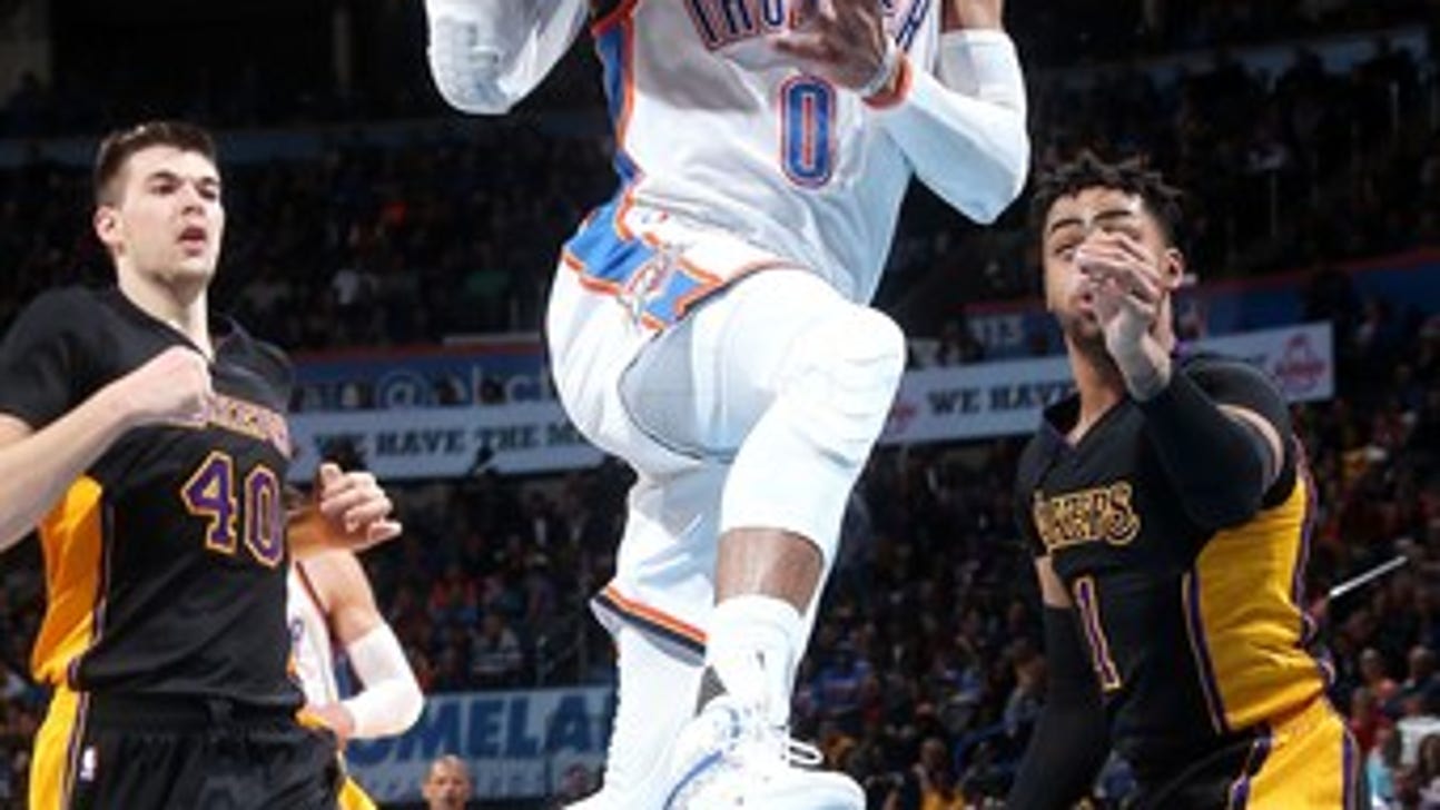 Westbrook's triple-double leads Thunder past Lakers, 110-93 (Feb 24, 2017)