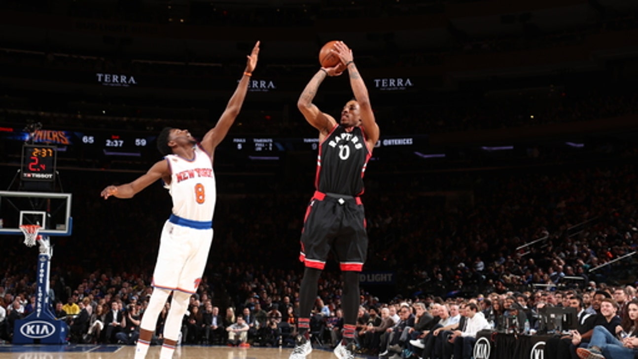 DeRozan's jumper, 37 points lead Raptors past Knicks, 92-91 (Feb 27, 2017)
