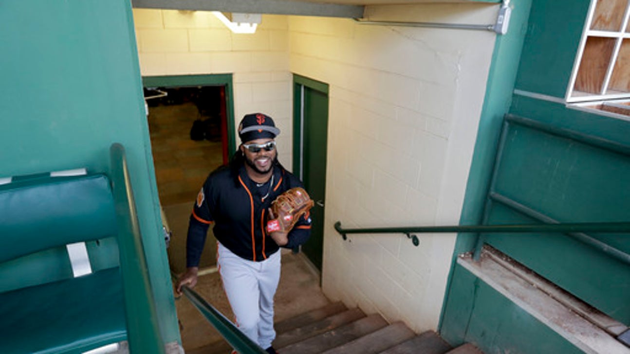 Pitcher Johnny Cueto happy to finally be in Giants camp