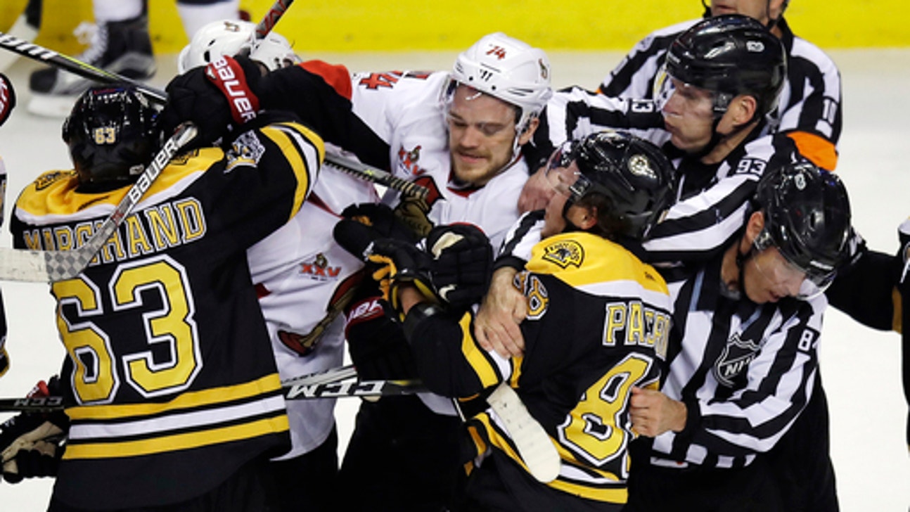 Turris scores 2, Senators beat Bruins 3-2 to end 4-game skid (Mar 21, 2017)