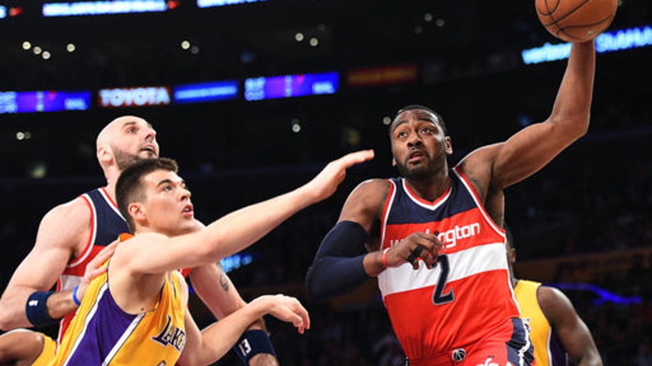 Wizards beat Lakers 119-108 to clinch division title (Mar 28, 2017)