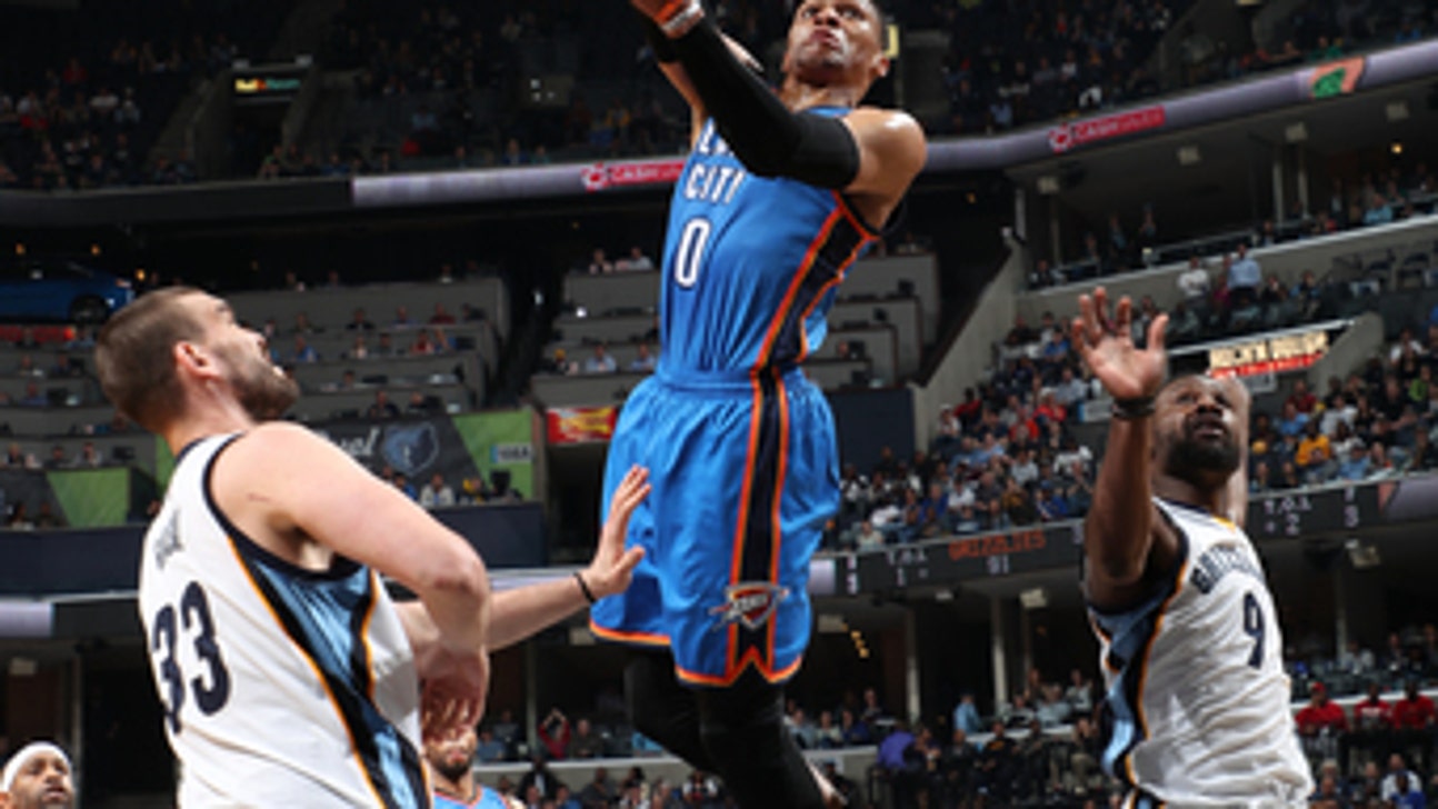 Westbrook misses triple-double, Thunder beat Grizzlies (Apr 05, 2017)