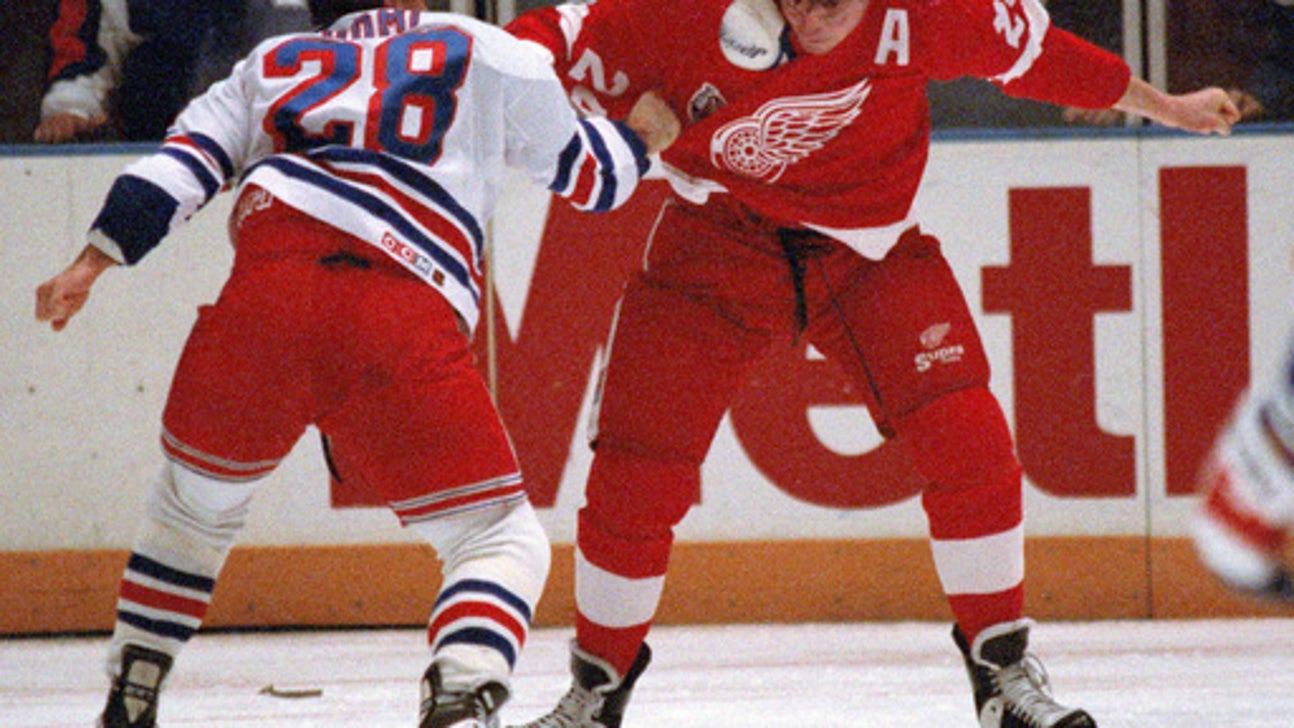 Ashes of late NHL enforcer Bob Probert spread in penalty box