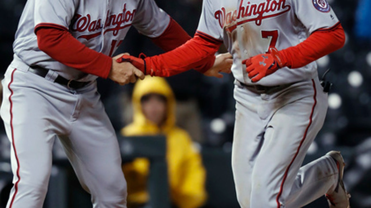 Turner hits for cycle, Nationals beat Rockies 15-12 (Apr 25, 2017)