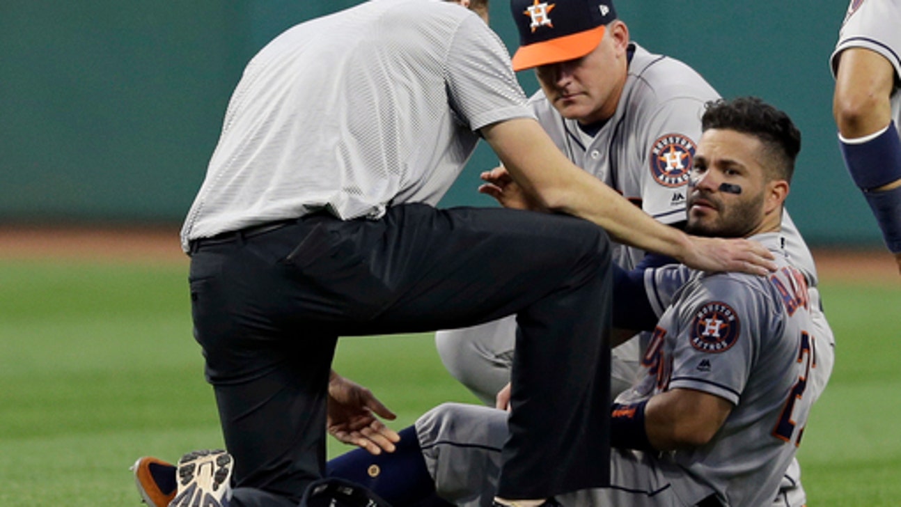 Altuve out of Astros' lineup a day after collision