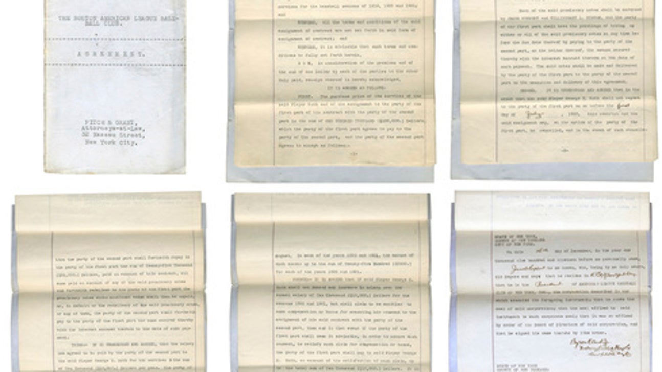 Babe Ruth contract, 1927 ring up for auction