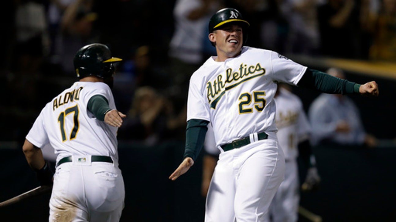 Chapman's 1st hit leads Athletics to 7-6 win over Yankees (Jun 16, 2017)