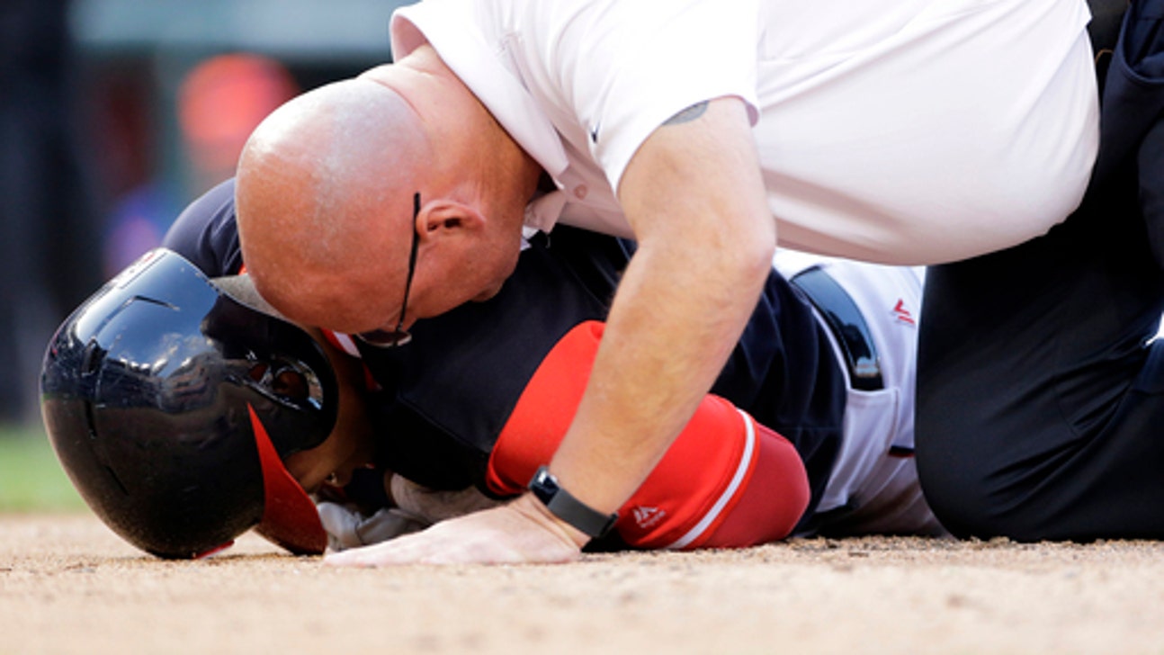 Sanchez spends night in hospital after taking pitch to chest