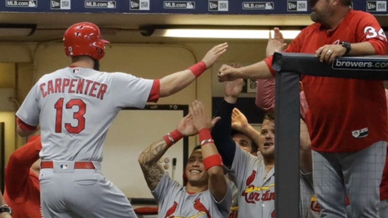 Matt Carpenter homers, Cardinals beat up on Brewers 10-2 (Aug 29, 2017)