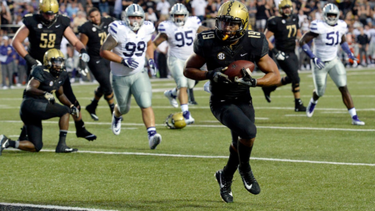 Shurmur scores 2 TDs, Vandy upsets No. 18 Kansas State 14-7 (Sep 16, 2017)