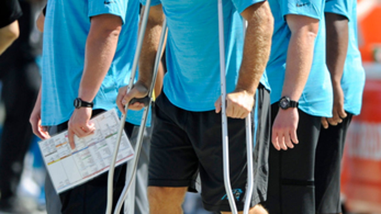Panthers' Olsen out with broken right foot