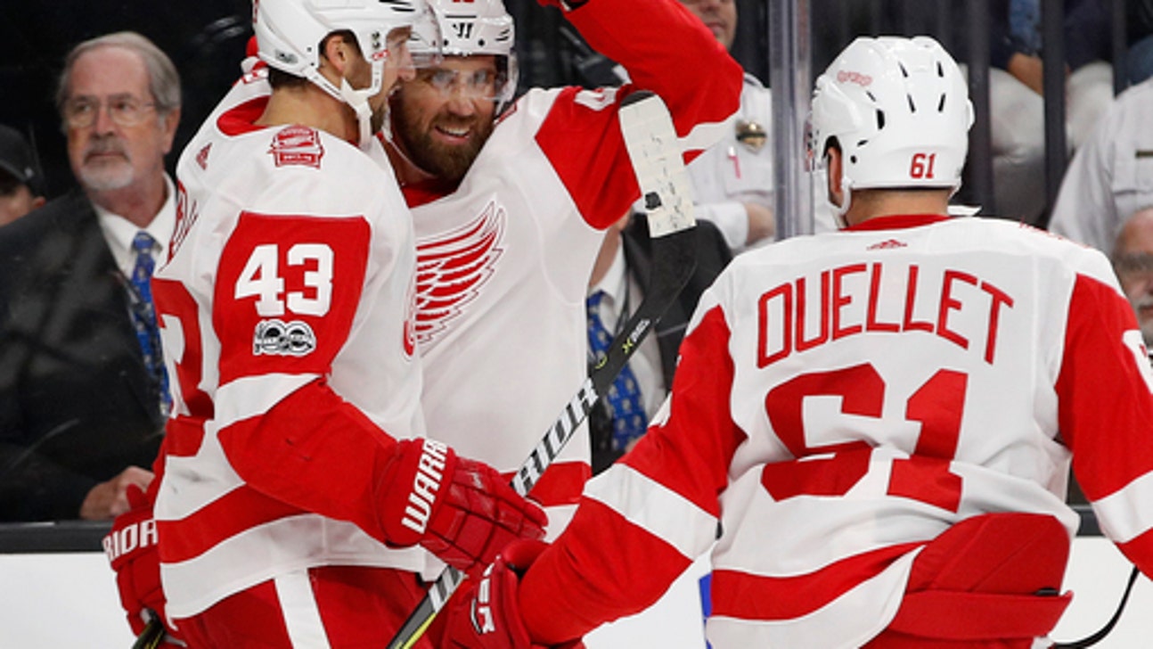 Nyquist has 2 goals, Red Wings rally past Golden Knights 6-3 (Oct 13, 2017)