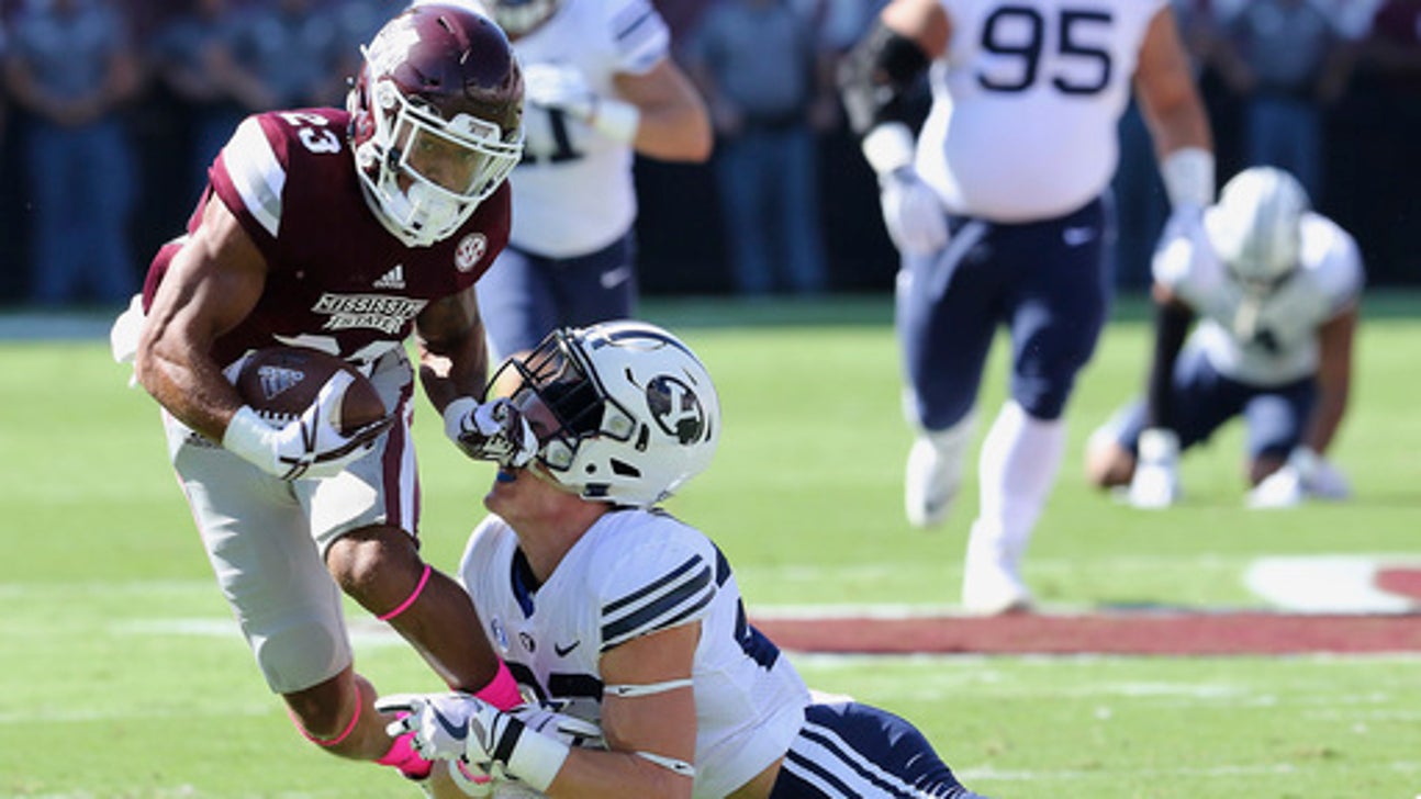 Fitzgerald has 4 TDs, Mississippi State tops BYU 35-10 (Oct 14, 2017)