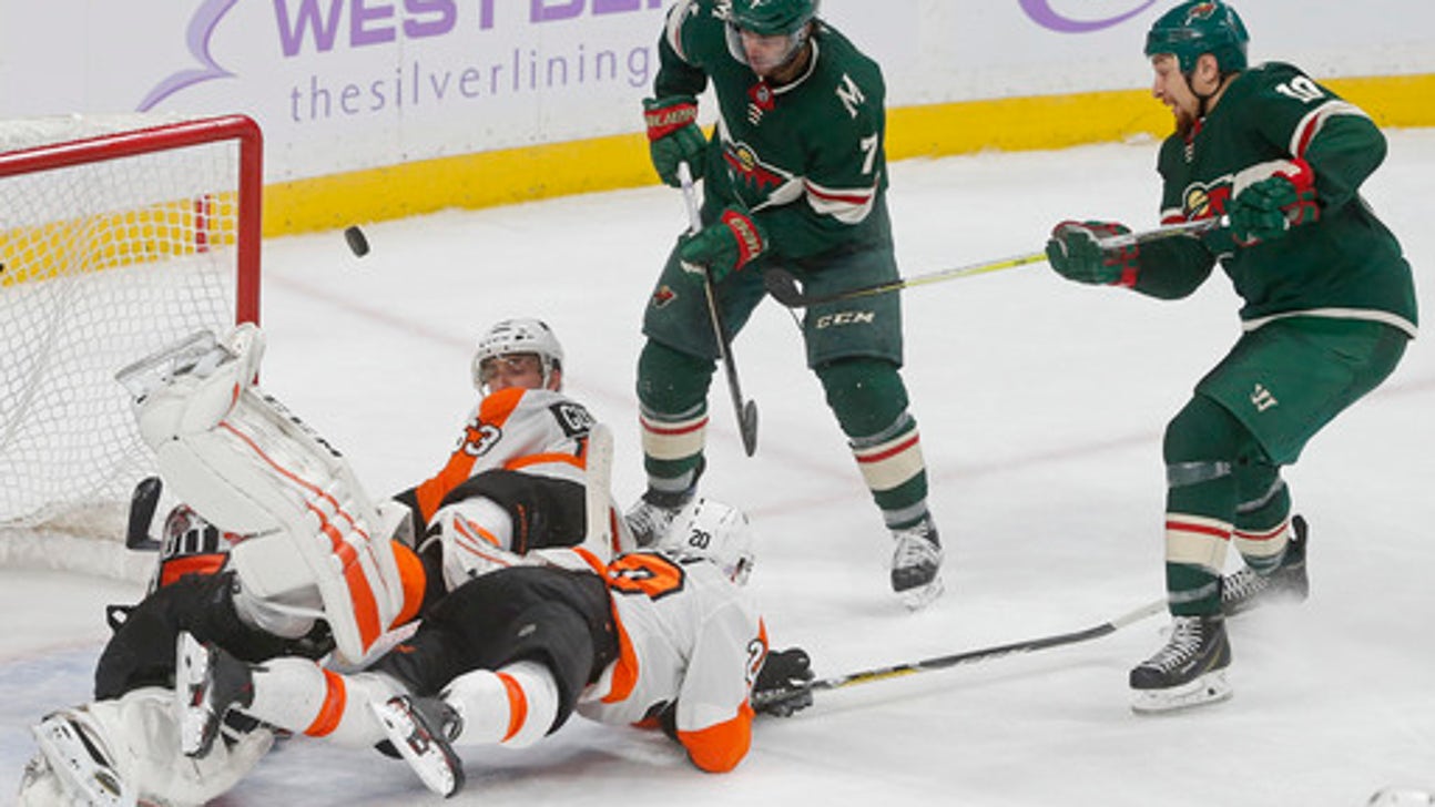 Dubnyk earns 3rd straight shutout as Wild beat Flyers 3-0 (Nov 14, 2017)